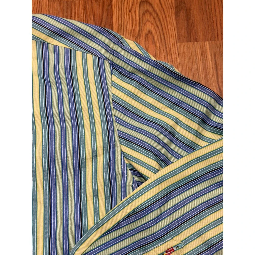 Robert Graham Shirt Mens Extra Large Striped Flip Cuff Classic Fit